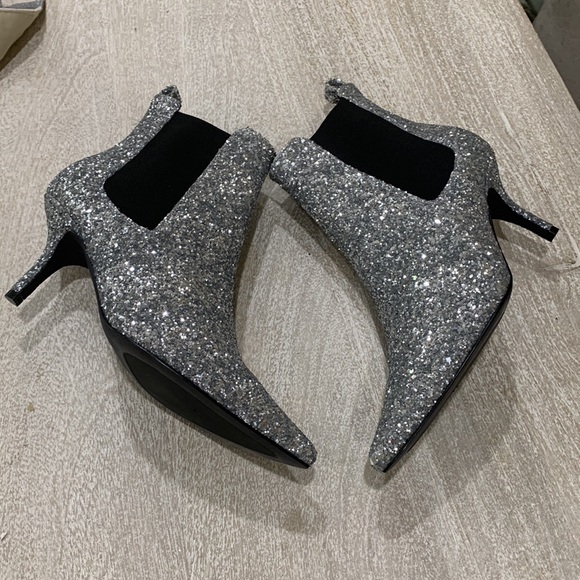 Anine Bing Stevie Silver Glitter boots NWOT - Picture 6 of 11